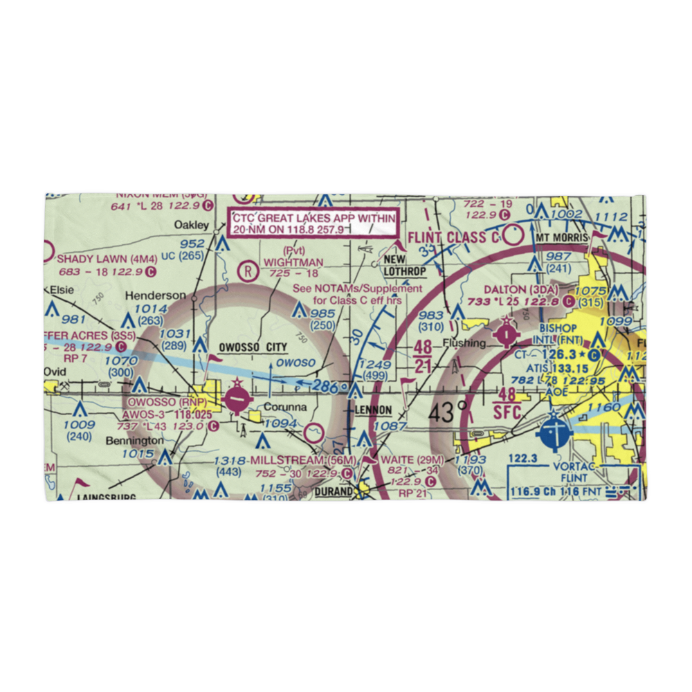 Bean Blossom Airport (6B3) VFR Sectional Towel 