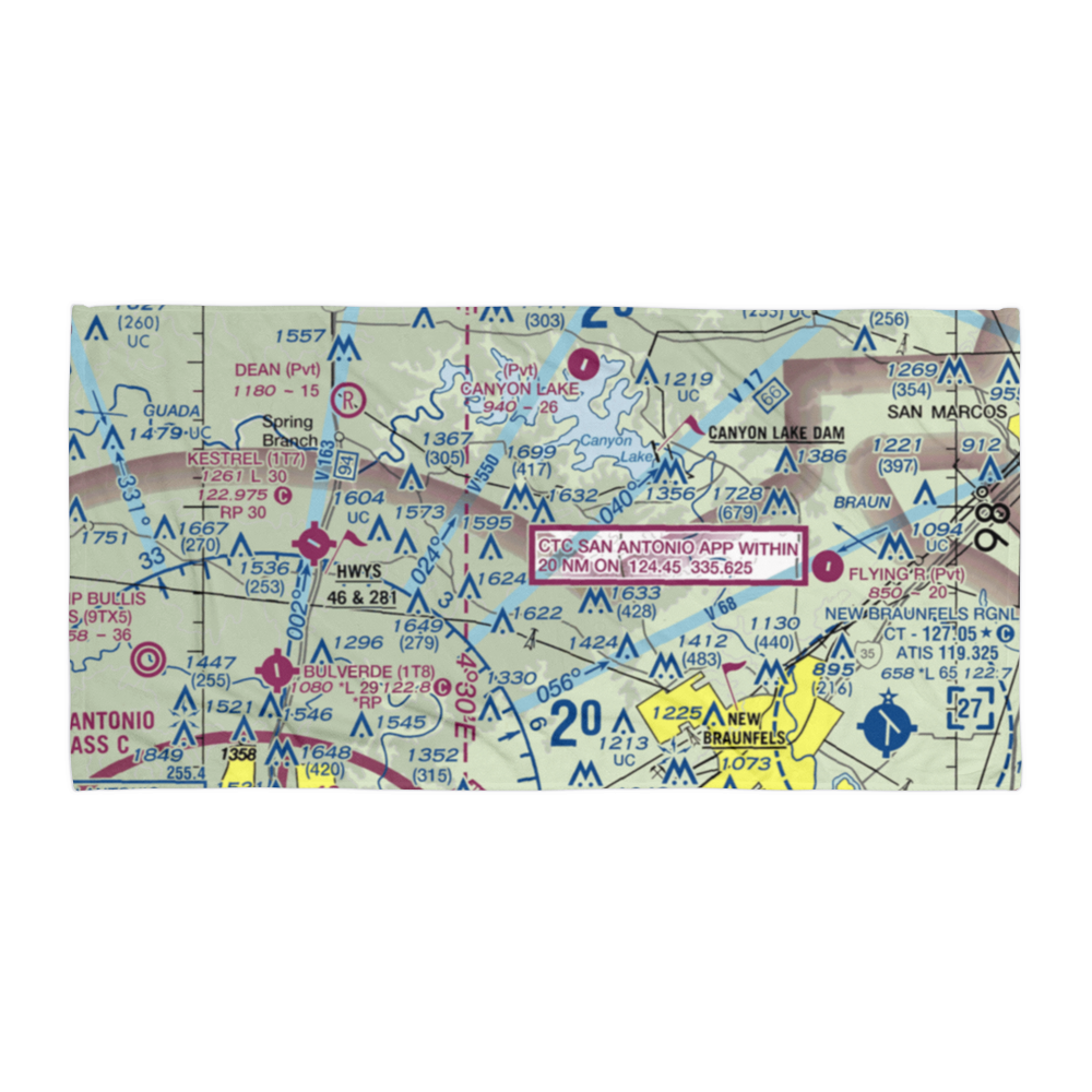 Bear Creek Ranch Airport (5TS8) VFR Sectional Towel 