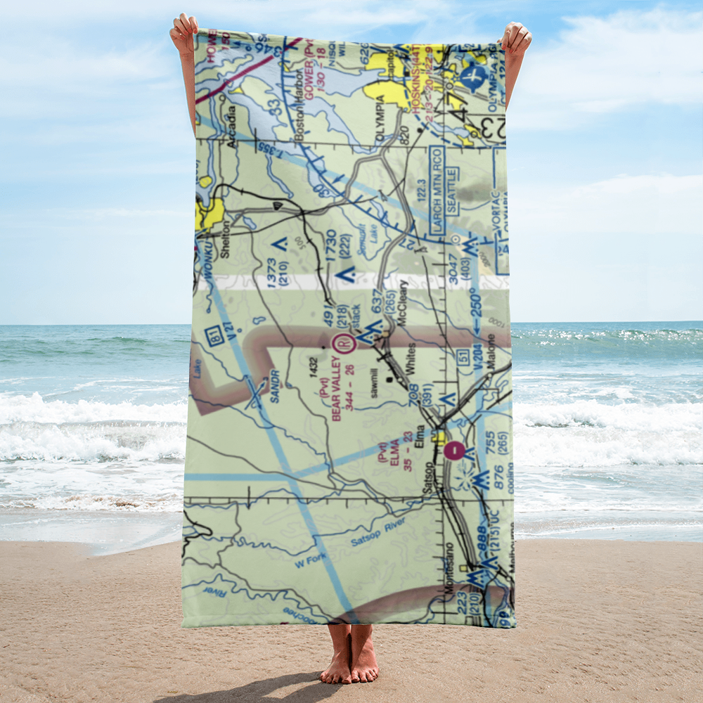 Bear Valley Skyranch Airport (WN47) VFR Sectional Towel 