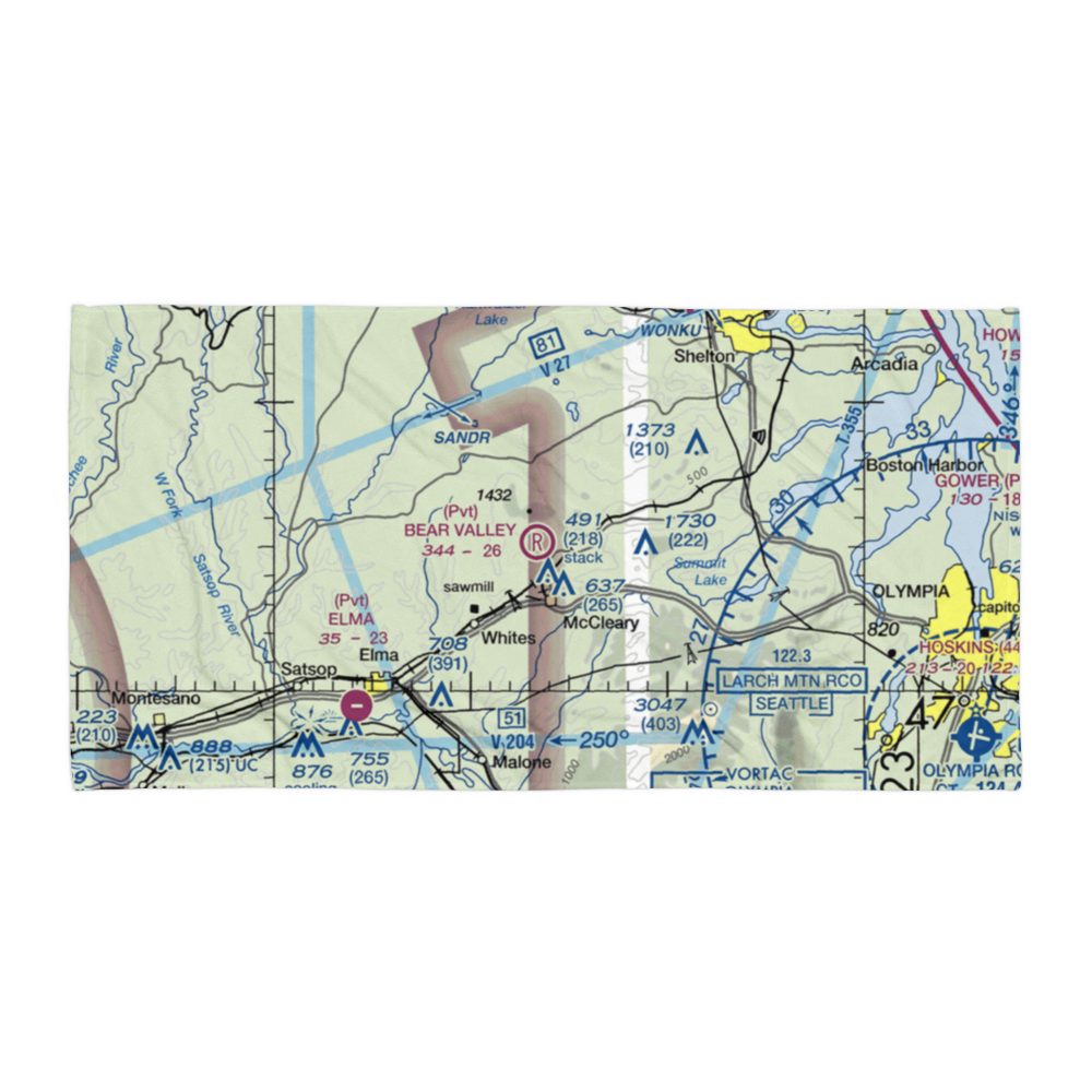 Bear Valley Skyranch Airport (WN47) VFR Sectional Towel 