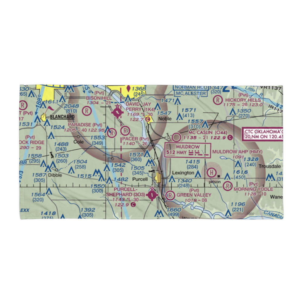 Beefor Ranch Airport (11OK) VFR Sectional Towel 