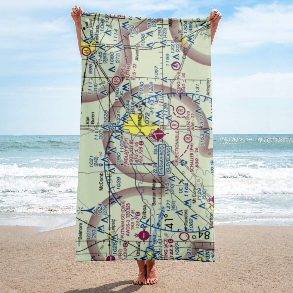 Berg Field (OH98) VFR Sectional Towel 