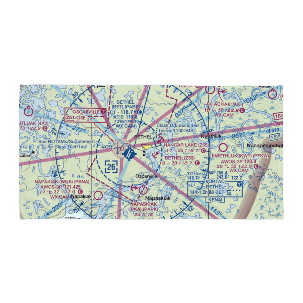 Bethel Seaplane Base (Z59) VFR Sectional Towel 