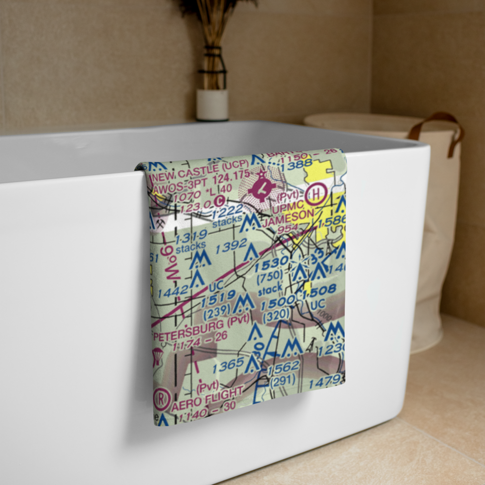 Bieber's Seaplane Base (OI76) VFR Sectional Towel 