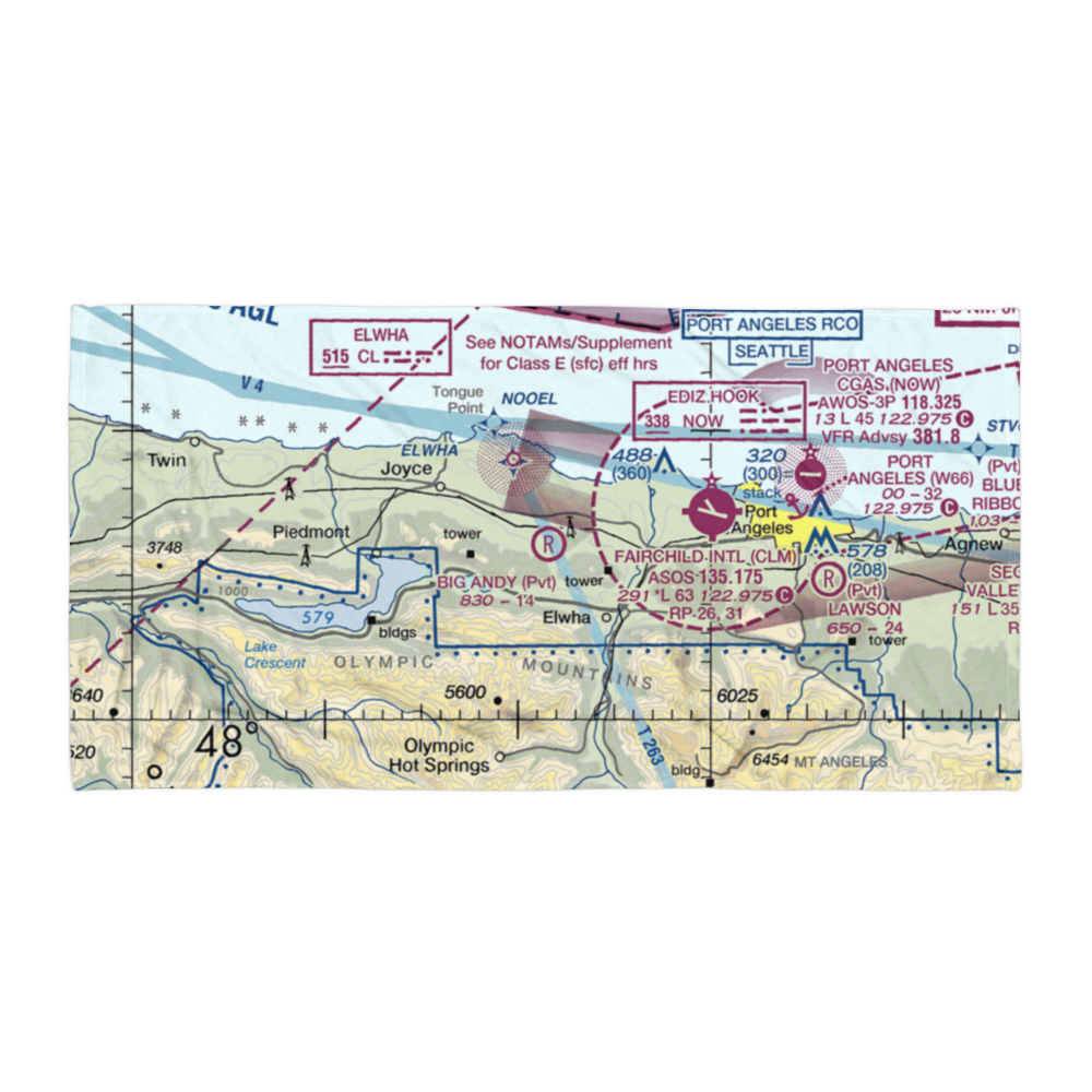 Big Andy Airport (7WA0) VFR Sectional Towel 