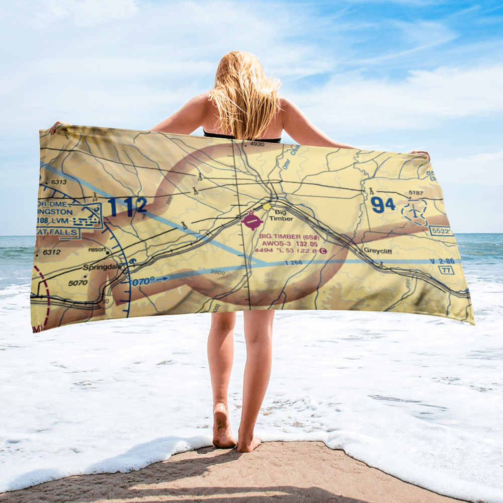 Big Timber Airport (6S0) VFR Sectional Towel 