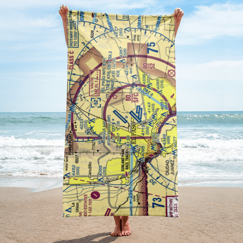 Biggs Army Air Field (Fort Bliss) (BIF) VFR Sectional Towel 