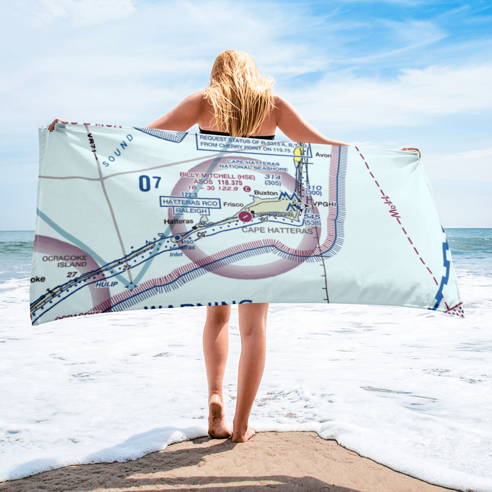 Billy Mitchell Airport (HSE) VFR Sectional Towel 