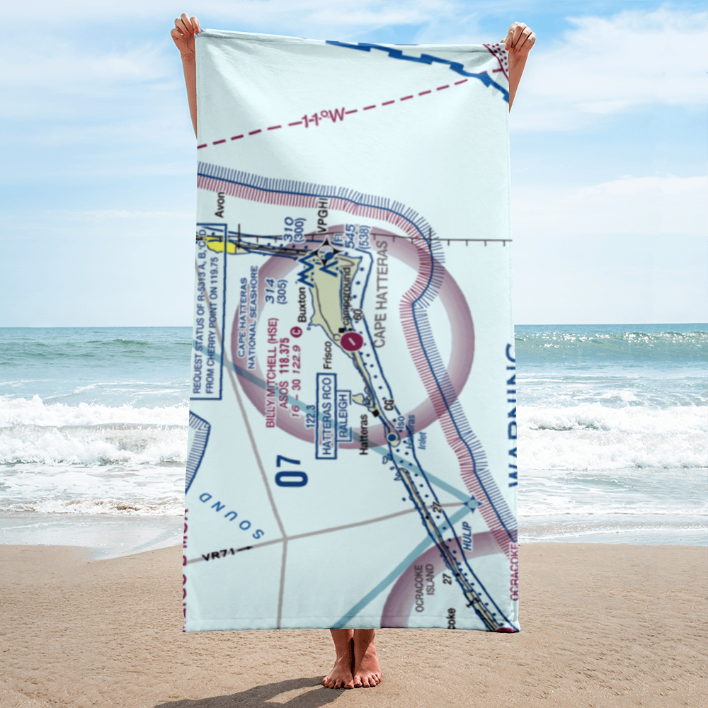 Billy Mitchell Airport (HSE) VFR Sectional Towel 