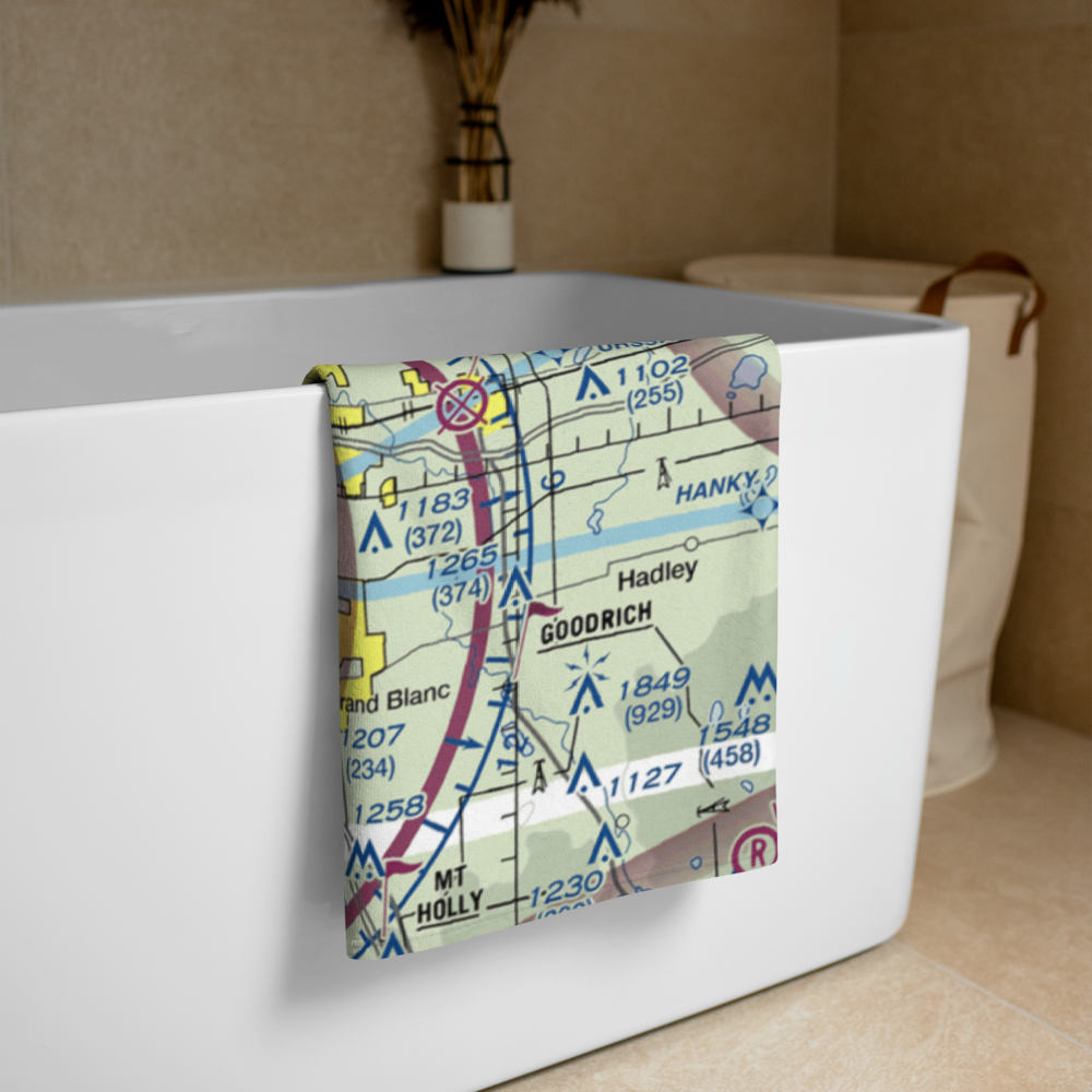 Bishop International Airport (FNT) VFR Sectional Towel 