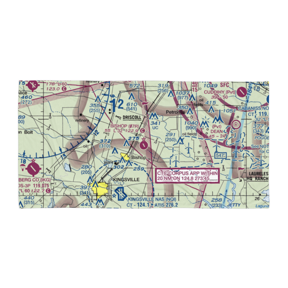 Bishop Municipal Airport (07R) VFR Sectional Towel 