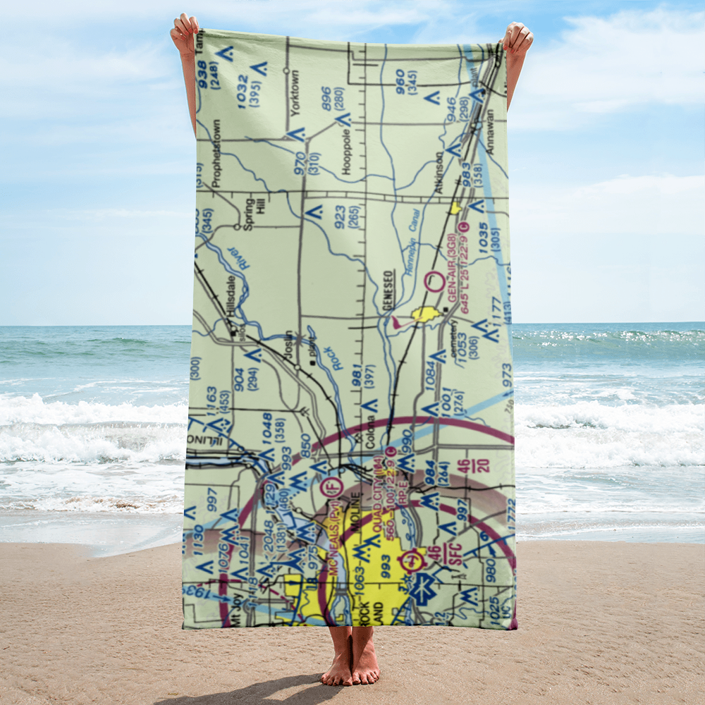 Black Airport (9IL7) VFR Sectional Towel 