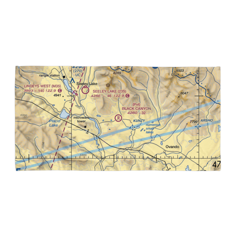 Black Canyon Ranch Airport (MT39) VFR Sectional Towel 