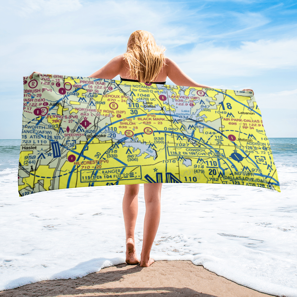 Black Mark Strip (5TX4) VFR Sectional Towel 