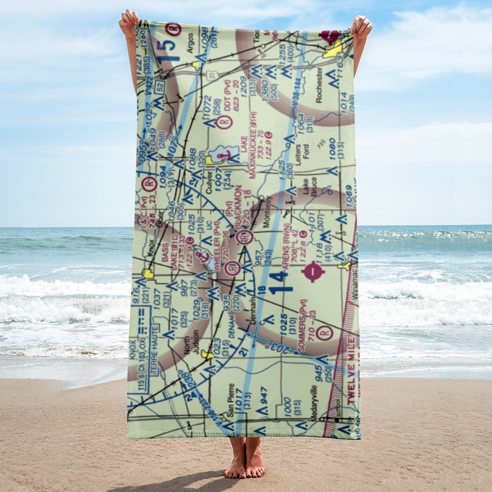 Blackmon Field (IN69) VFR Sectional Towel 