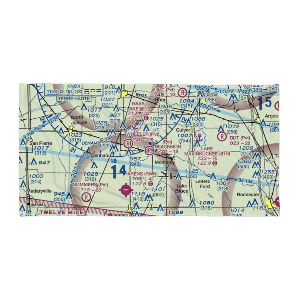 Blackmon Field (IN69) VFR Sectional Towel 