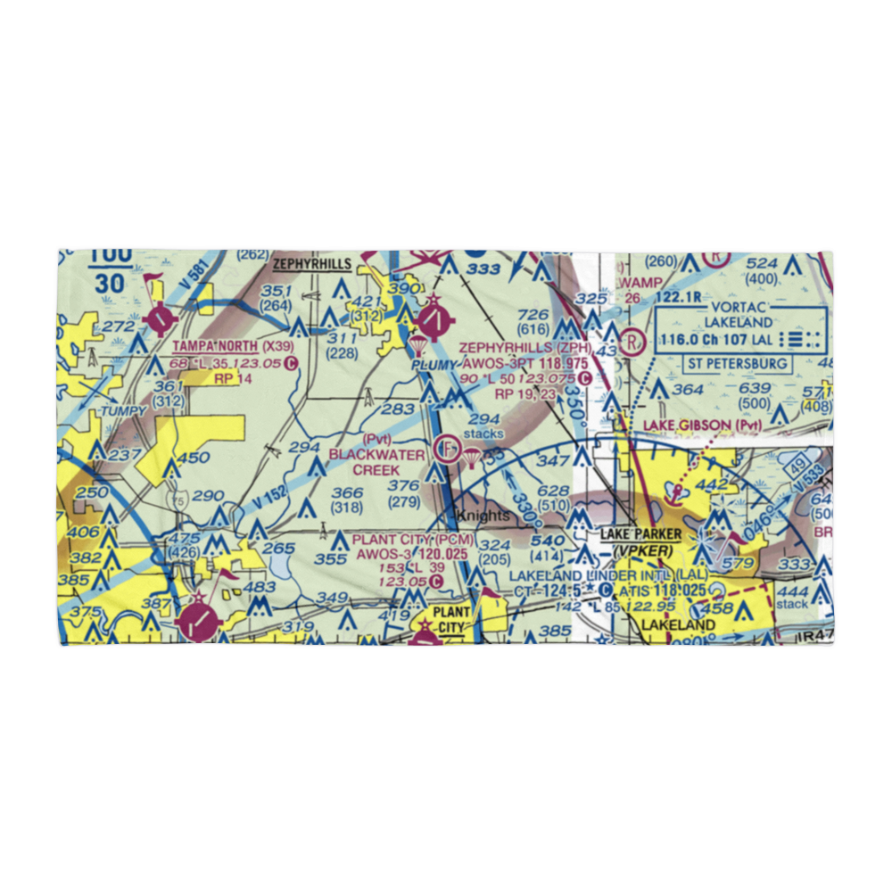 Blackwater Creek Ultralightport (9FD2) VFR Sectional Towel 