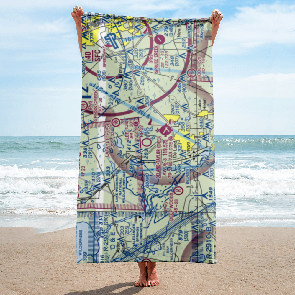 Bob Lee Flight Strip (1J6) VFR Sectional Towel 