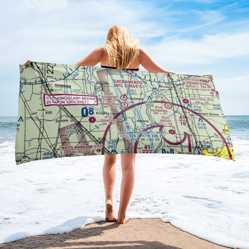 Bob's Flying Service Inc Airport (32CL) VFR Sectional Towel 