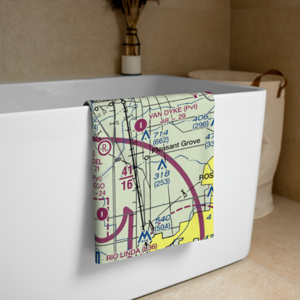 Bob's Flying Service Inc Airport (32CL) VFR Sectional Towel 