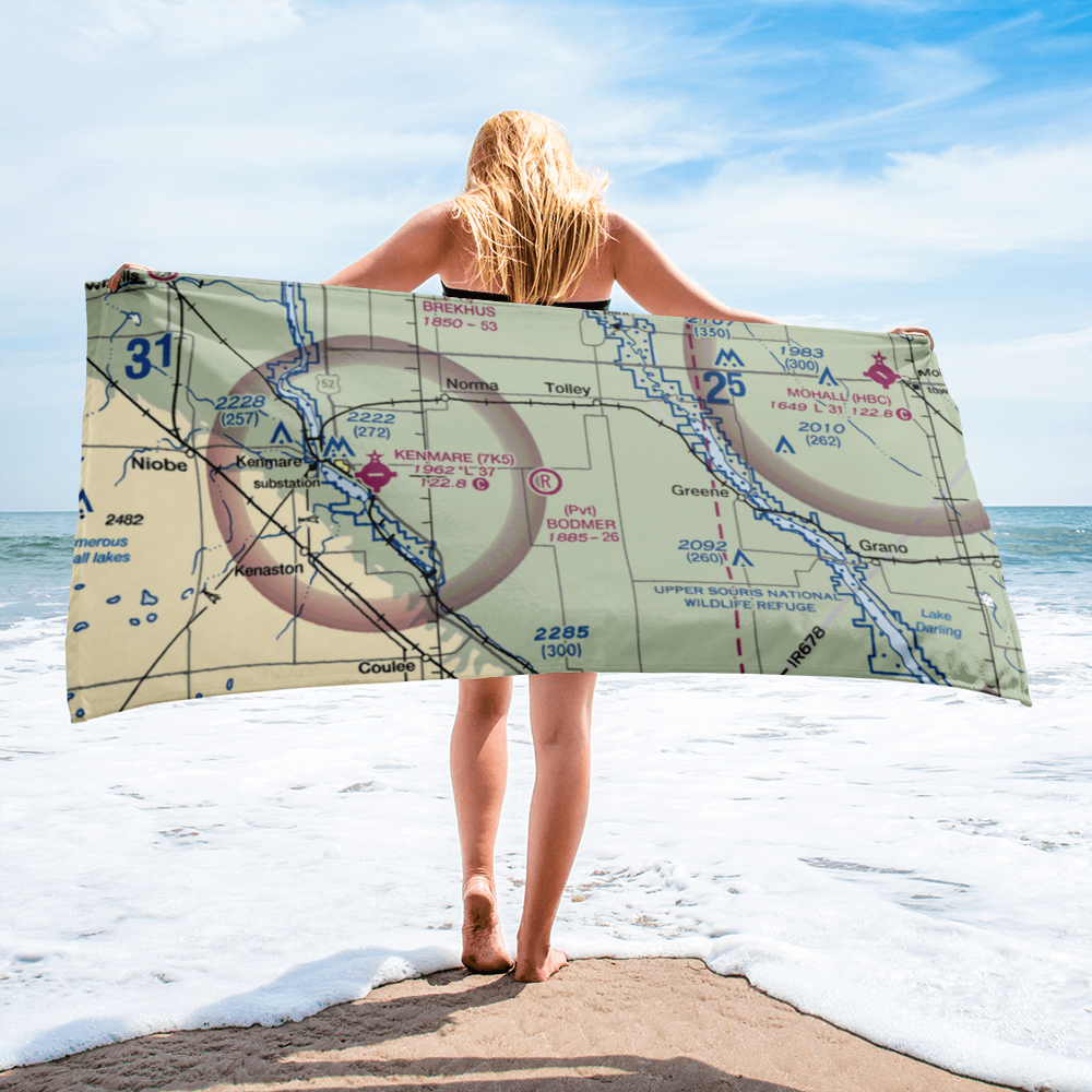 Bodmer Airport (9NA4) VFR Sectional Towel 