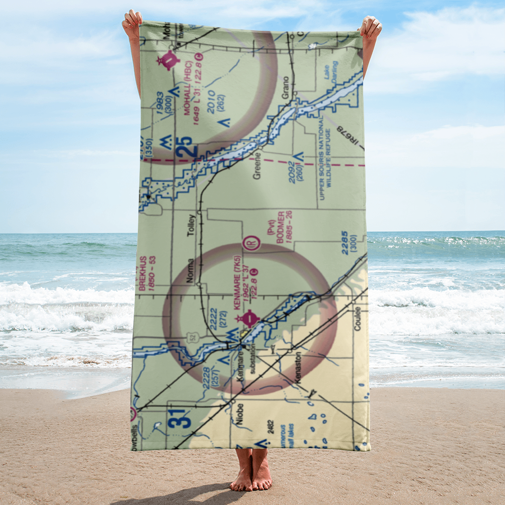 Bodmer Airport (9NA4) VFR Sectional Towel 