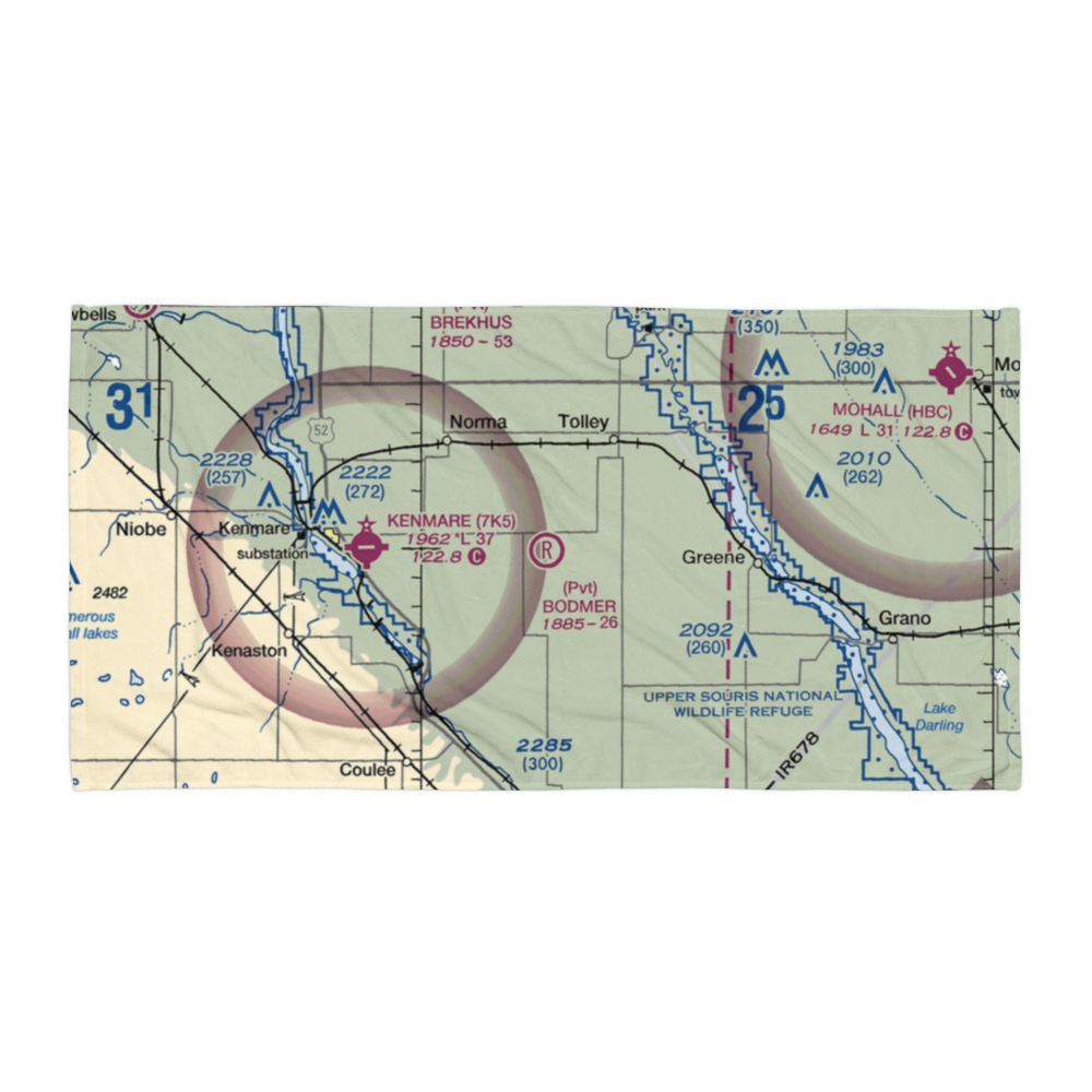 Bodmer Airport (9NA4) VFR Sectional Towel 