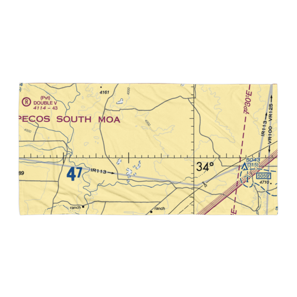 Bojax Ranch Airport (NM44) VFR Sectional Towel 