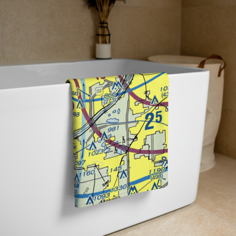 Bolingbrook's Clow International Airport (1C5) VFR Sectional Towel 