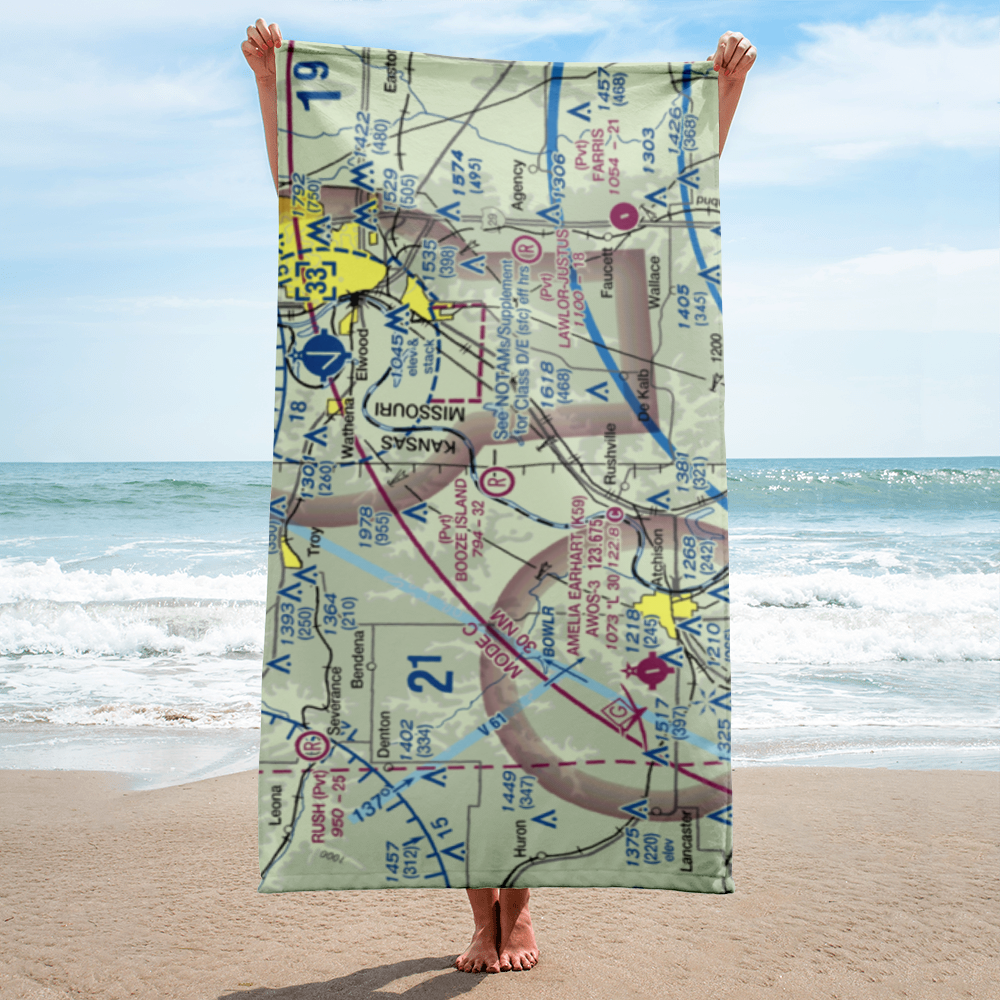 Booze Island Airport (64MO) VFR Sectional Towel 