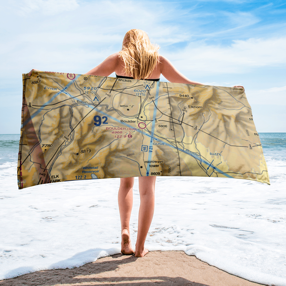 Boulder Airport (3U9) VFR Sectional Towel 