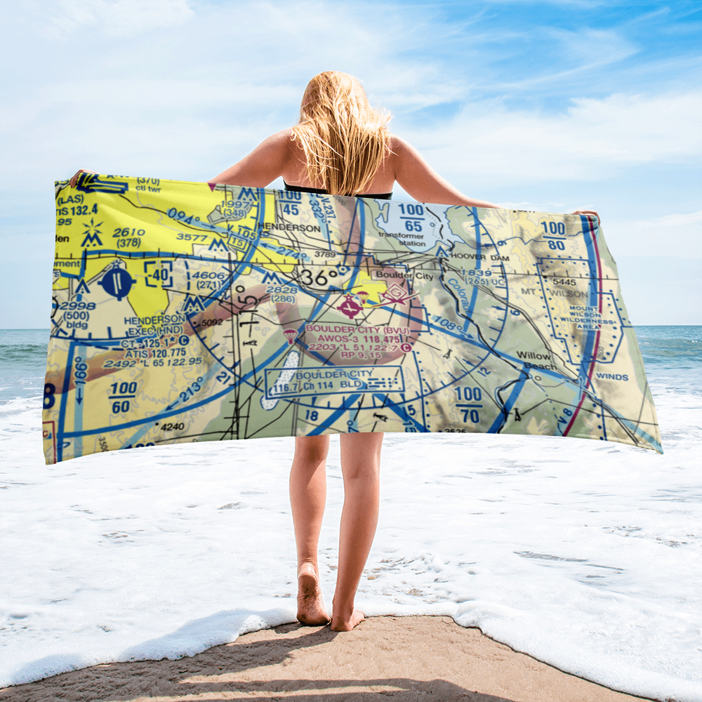 Boulder City Municipal Airport (BVU) VFR Sectional Towel 