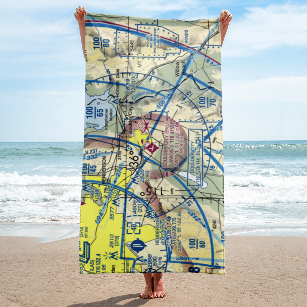 Boulder City Municipal Airport (BVU) VFR Sectional Towel 