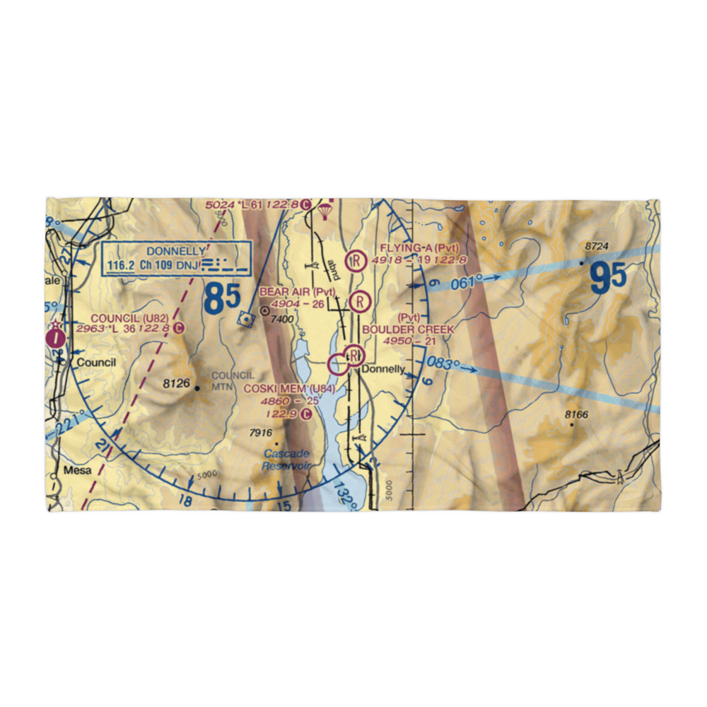 Boulder Creek Airstrip (44ID) VFR Sectional Towel 