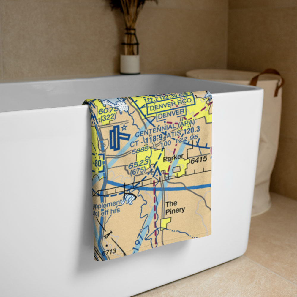 Bowen Farms Nr 1 Airport (CO98) VFR Sectional Towel 