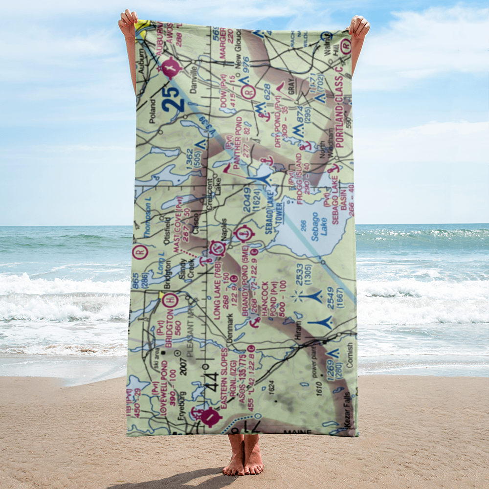 Brandy Pond Seaplane Base (5ME) VFR Sectional Towel 
