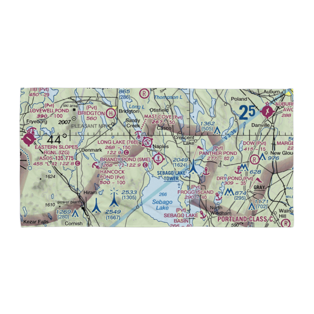 Brandy Pond Seaplane Base (5ME) VFR Sectional Towel 