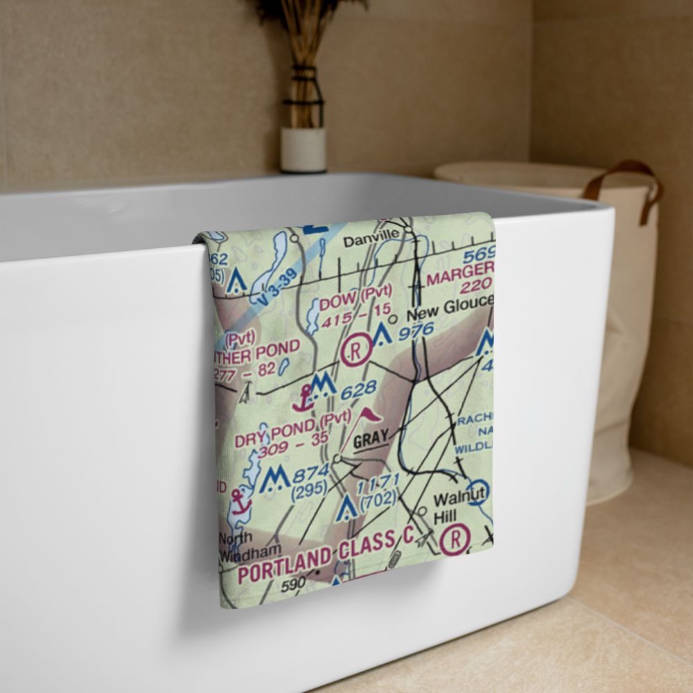 Brandy Pond Seaplane Base (5ME) VFR Sectional Towel 