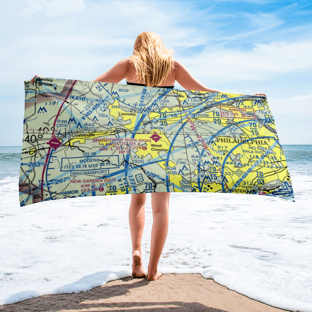 Brandywine Regional Airport (OQN) VFR Sectional Towel 