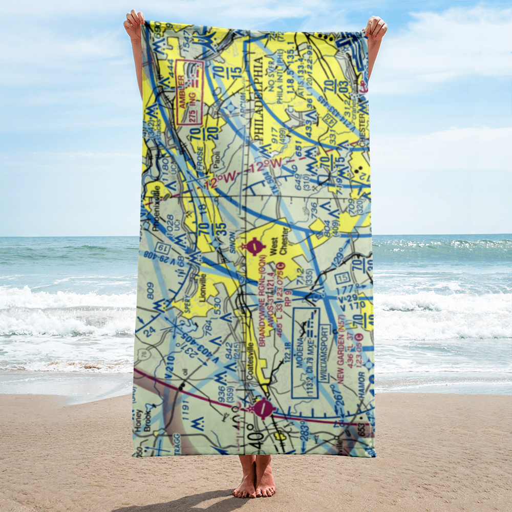 Brandywine Regional Airport (OQN) VFR Sectional Towel 