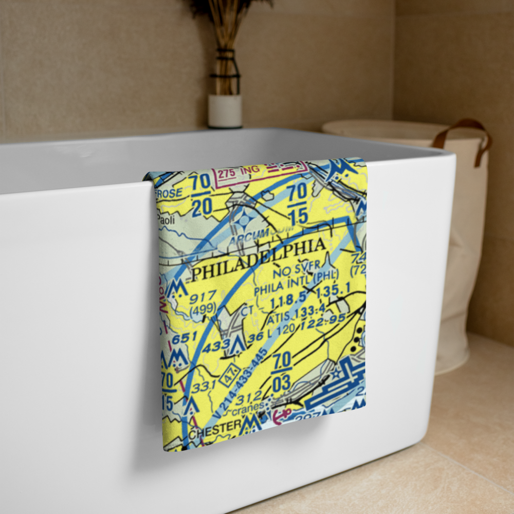 Brandywine Regional Airport (OQN) VFR Sectional Towel 