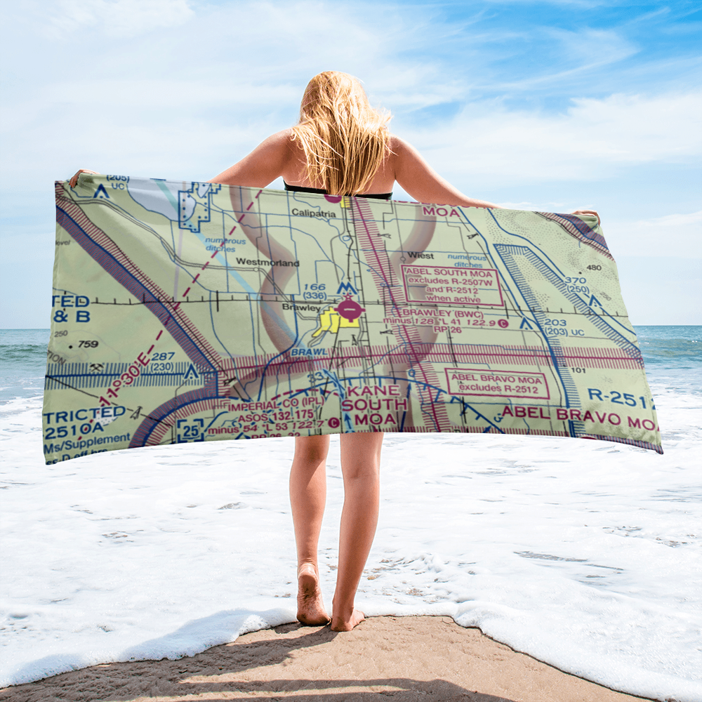 Brawley Municipal Airport (BWC) VFR Sectional Towel 