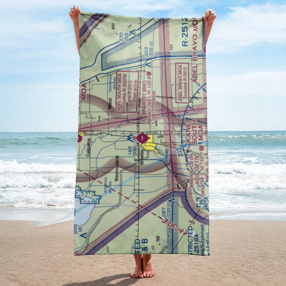 Brawley Municipal Airport (BWC) VFR Sectional Towel 