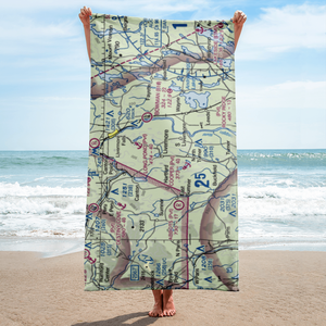 Brettuns Pond Seaplane Base (ME12) VFR Sectional Towel