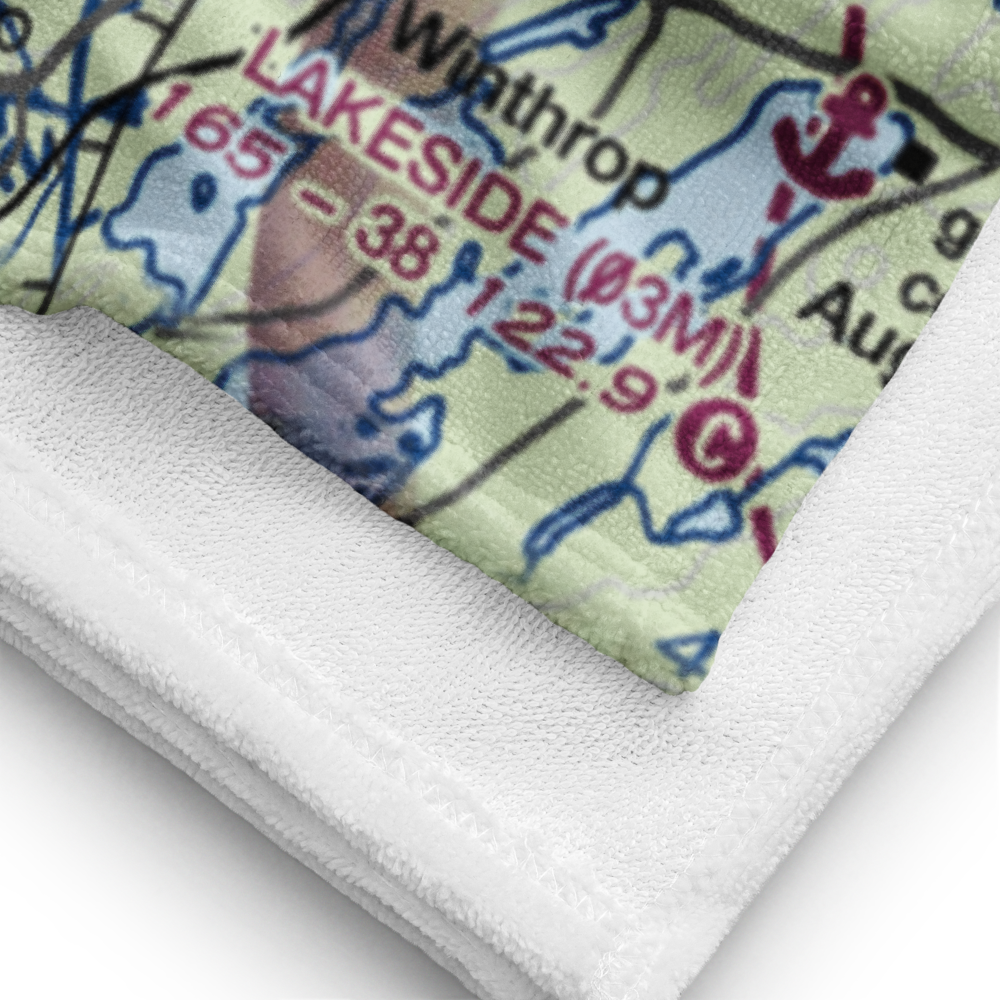 Brettuns Pond Seaplane Base (ME12) VFR Sectional Towel 