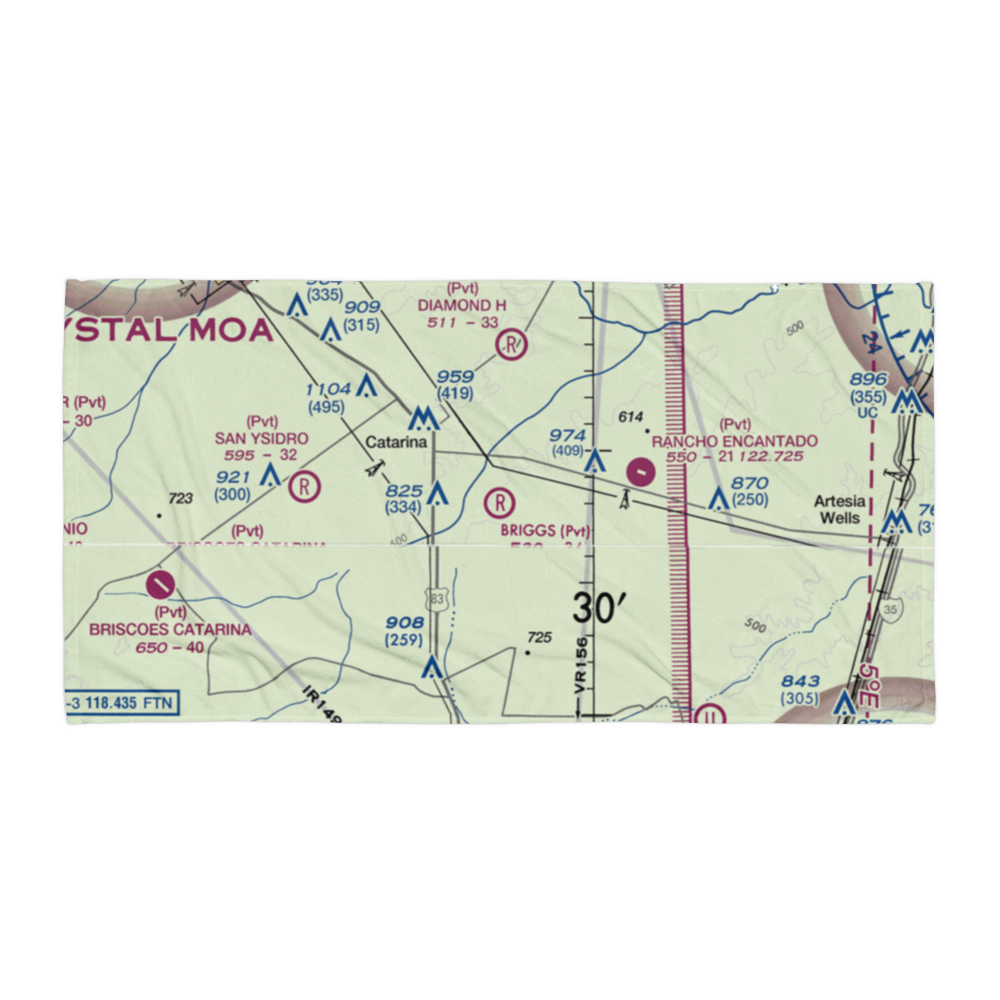 Briggs Ranch Airport (99TX) VFR Sectional Towel 