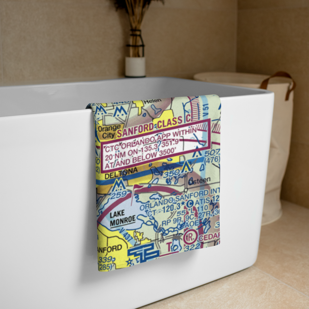 Britt Brown & Porter Ranch Airport (6FD6) VFR Sectional Towel 