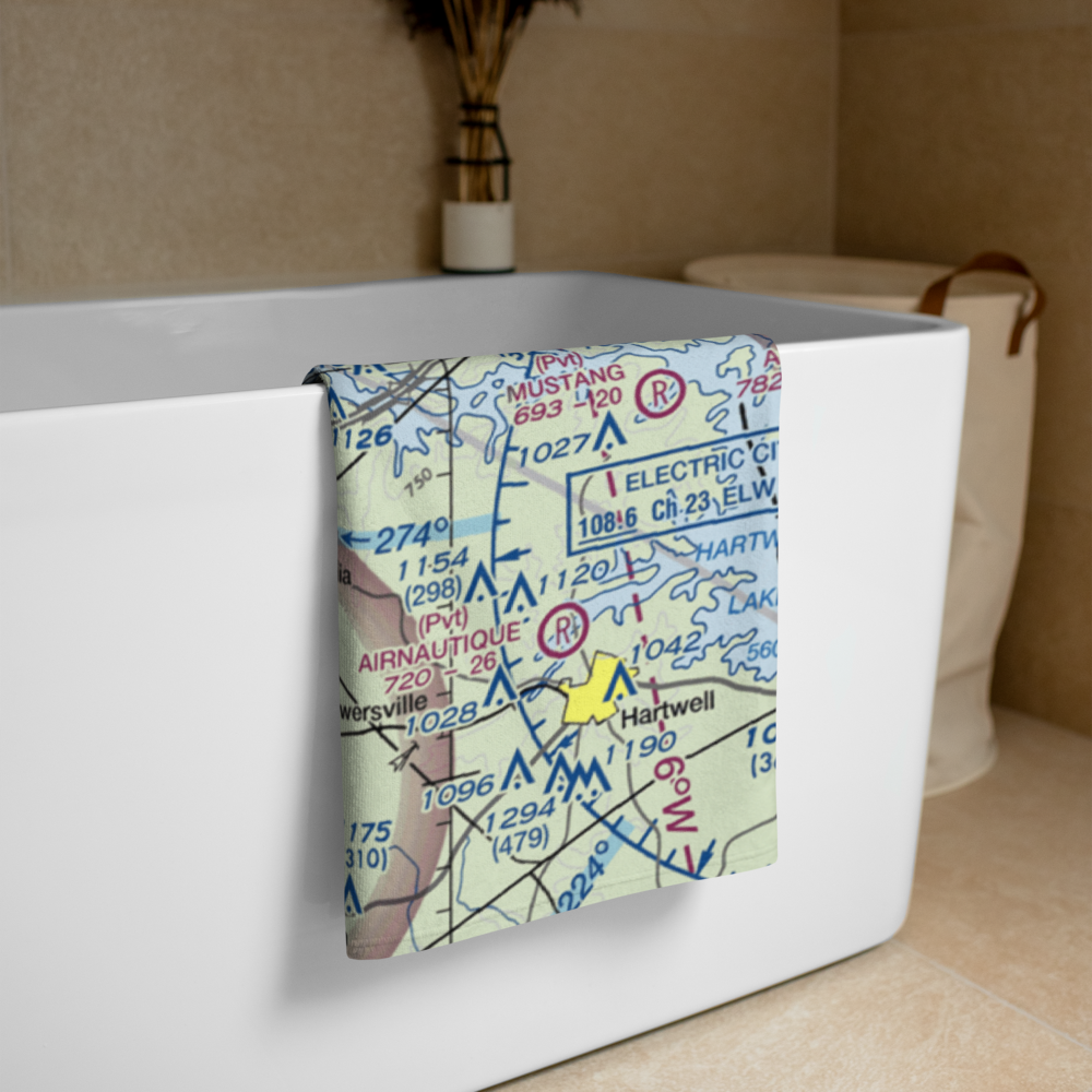 Broad River Air Park (3GE3) VFR Sectional Towel 