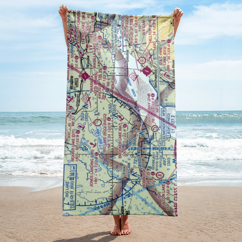 Brocker Lake Seaplane Base (6A7) VFR Sectional Towel 
