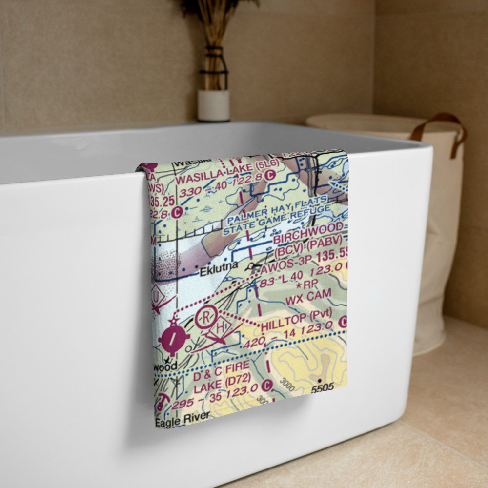 Brocker Lake Seaplane Base (6A7) VFR Sectional Towel 